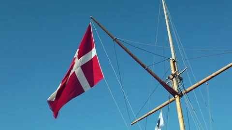 Danish flag Video stock 128938967