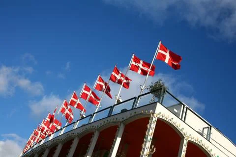 Danish flag Stock Photos