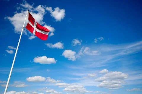 Danish flag Stock Photos