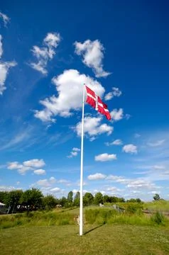 Danish flag Stock Photos