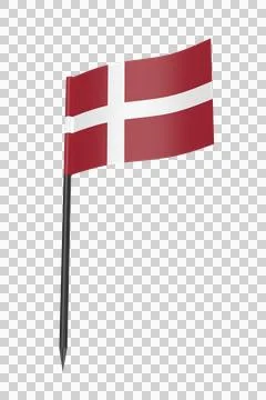 Danish flag toothpick Stock Illustration
