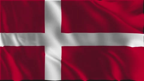 Danish flag waving slowly Stock-Footage 337138683