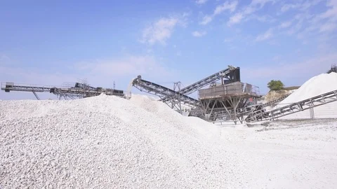 Danish limestone quarry Stock Footage 99488483