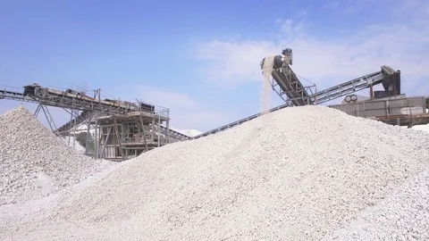 Danish limestone quarry Stock Footage 99489324