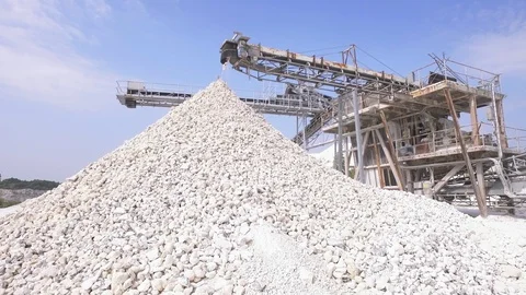 Danish limestone quarry Stock Footage 99491404