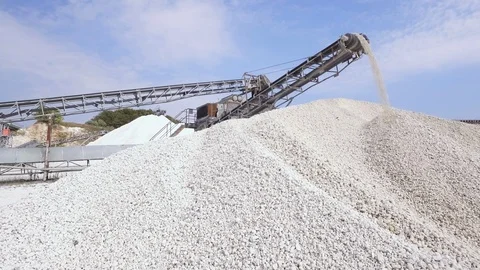 Danish limestone quarry Stock Footage 99528347