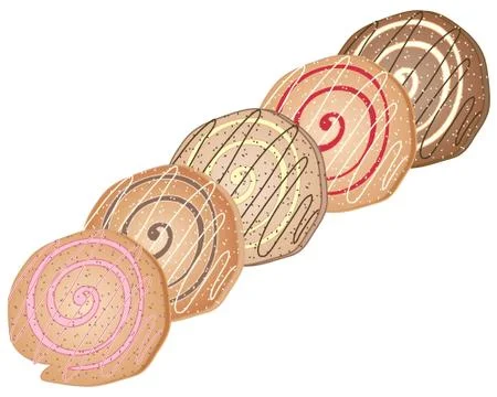 Danish pastries Stock Illustration