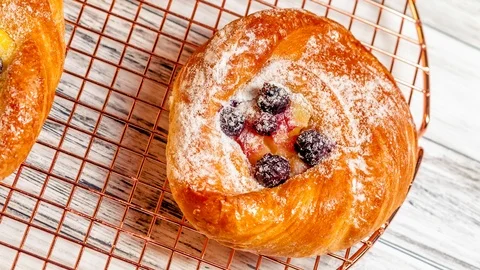 Danish pastry Video stock 122561307