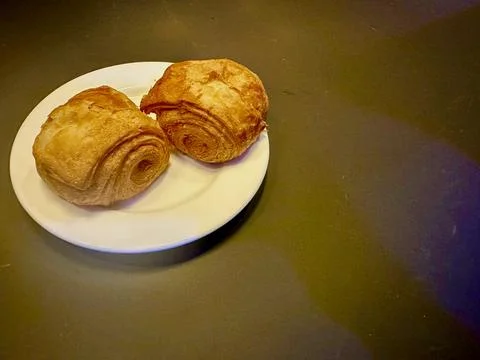 Danish pastry on a table Stock Photos