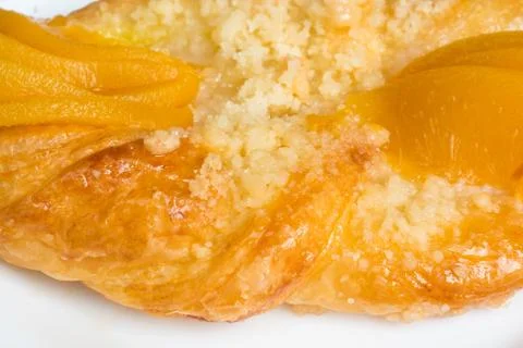 Danish peach pie Stock Photos