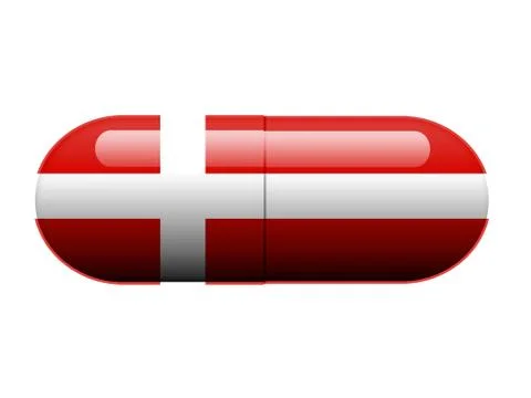 Danish pill Stock Illustration