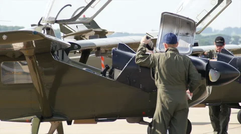 Danish Pilot Cleaning plane, 4k v2 Stock Footage 41340740