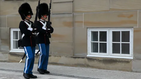 Danish Royal Guards Stock-Footage 37042863