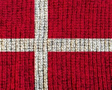 Danish Wool Textured Flag - Foto stock
