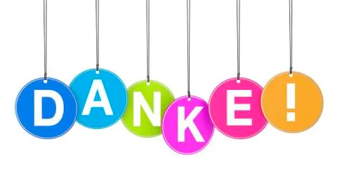 Danke concept on tags Stock Illustration
