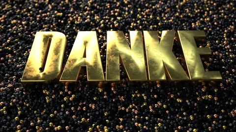 Danke Gold Stock Illustration