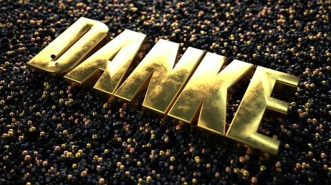 Danke Gold Stock Illustration