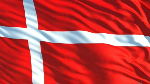 Danmark flag Stock Footage 622895