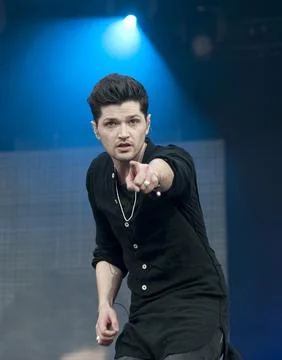 Danny O'donohue Of The Script On The Main Stage Isle Of Wight Festival 2013 Seac Stock Photos
