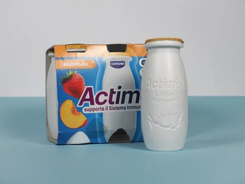 Danone Actimel probiotics Stock Photos