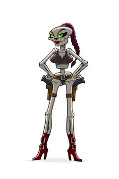 Danse macabre. bone raider. Stock Illustration