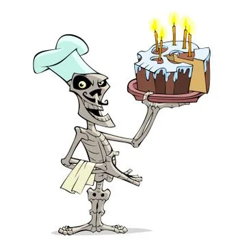 Danse macabre. cook. Stock Illustration