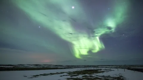 Dansing Northern Lights Stock Footage 86314168