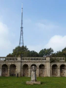 Dante (Headless Statue) in Front of Row of Alcoves Stock Photos