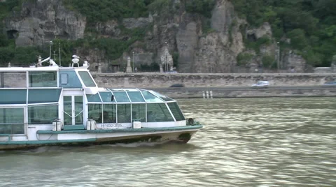 Danube And Budapest Hill Stock Footage 45998317