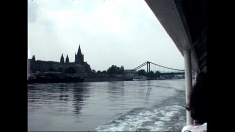 Danube and waves of the river Video stock 267961827