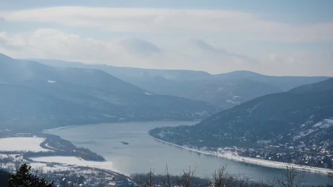 Danube bend timelapse Video stock 71841894