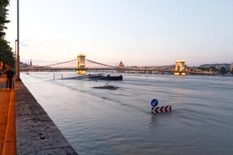 Danube in Budapest Foto stock