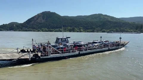 Danube Car Ferry Stock Footage 162400991