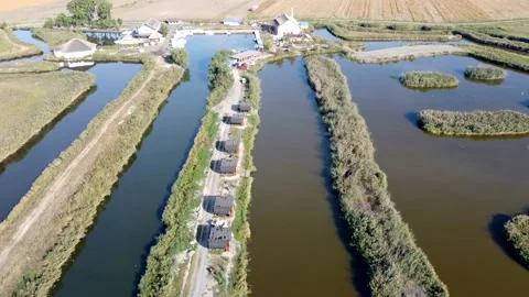 Danube Delta From Above Stock Footage 147231792