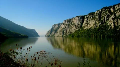 Danube Europe Djerdap River Mountain Stock Photos