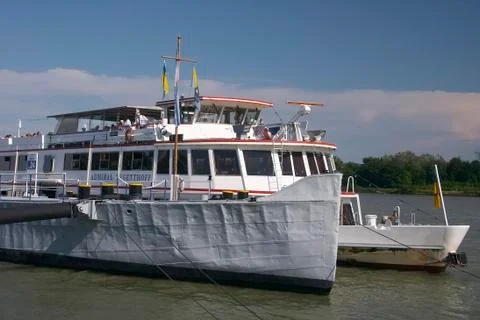 Danube excursion ship ferryboat navigation tour Stock Photos
