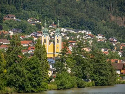 The danube river in austria Stock Photos