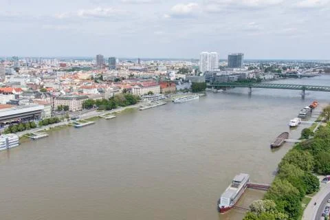  The danube river in Bratislava Stock Photos