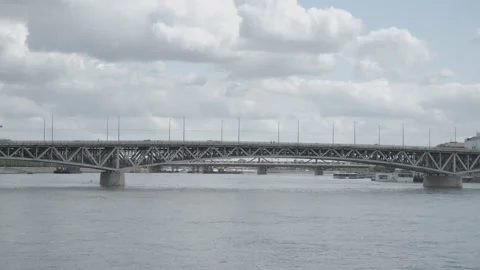 Danube River Bridge Stock Footage 154691595