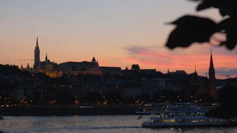 Danube river in Hungary Stock Footage 127921647