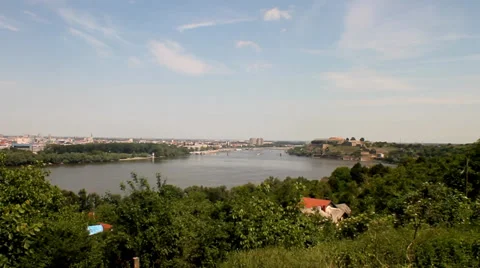 Danube River Speed up Stock Footage 38273817