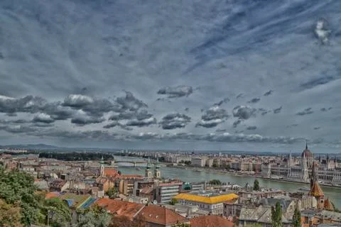Danube view in budapest Stock Photos