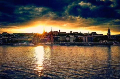 Danube view in Budapest Stock Photos