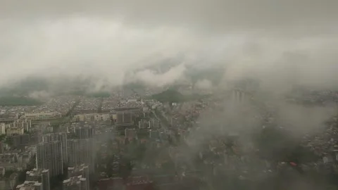 Danzhou Pre-Typhoon Wutip 2025 Aerial Stock Footage 312063454
