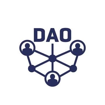 DAO community icon on white Stockillustratie