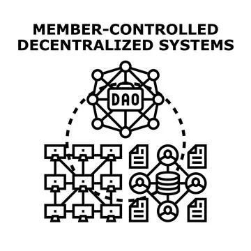 Dao concept for decentralized autonomous control systems 库存插图