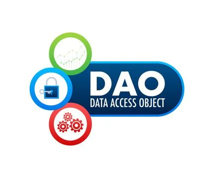 DAO - Data Access Object Business concept. Vector stock illustration. Stock Illustration