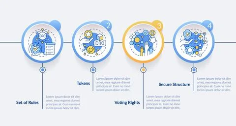 DAO elements circle infographic template Illustrazione stock