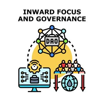 Dao implementing inward focus and governance strategy Stock Illustration