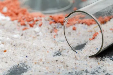 Dap fertilizer in cups on table Stock Photos